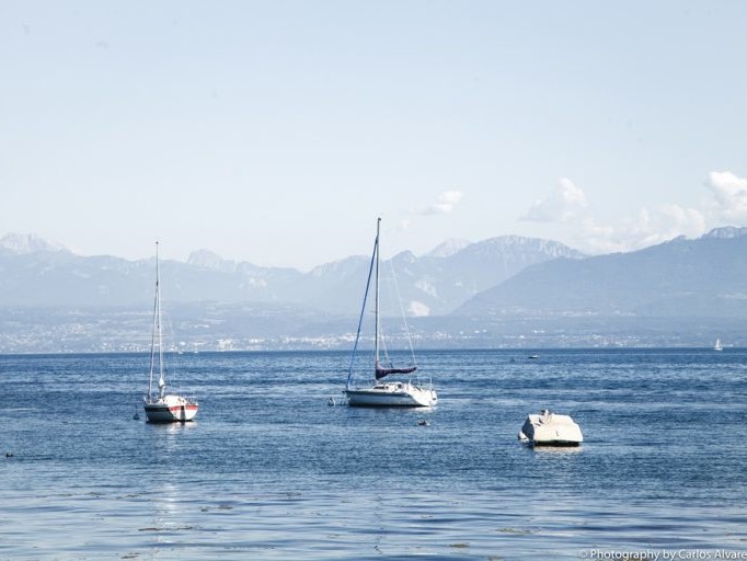 Plage la Lignière vue lac